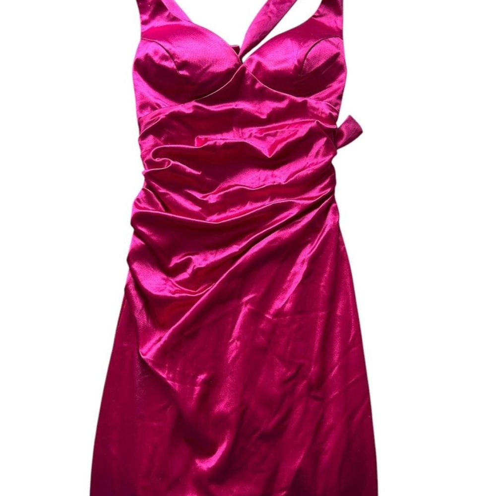 Elegant Pink Satin Dress